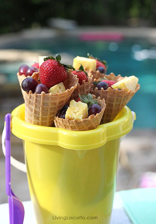 Fruit Cones Pool Party Decor And Treats
