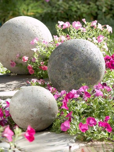 Diy Concrete Garden Globes