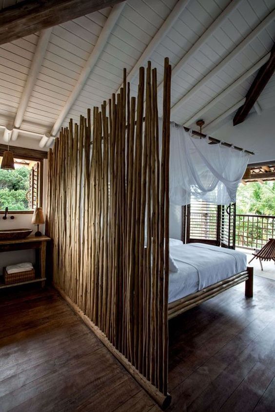 Bamboo Room Divider Idea