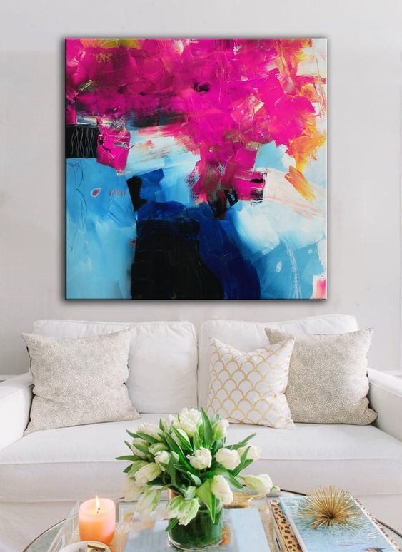 Abstract Living Room Art Idea