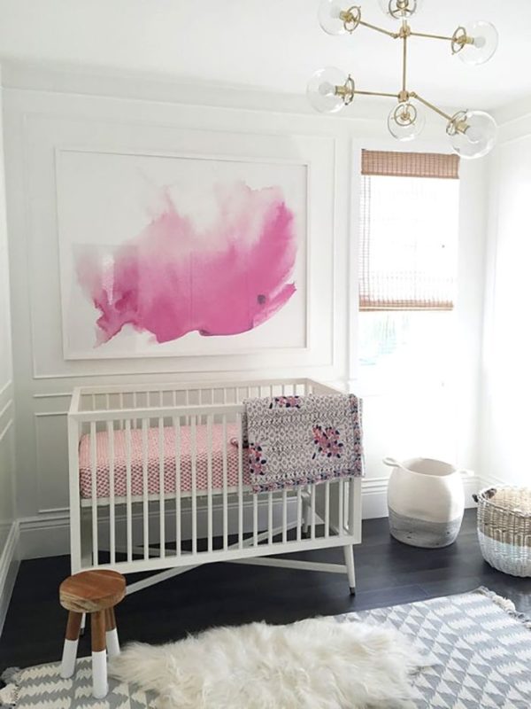 Pink Splash Wall Art Nursery Decor Idea