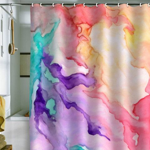 Watercolor Spalsh Shower Curtain