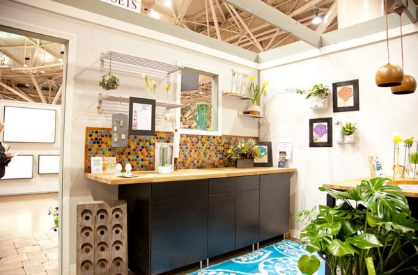 Bold Multi Color Penny Tiles Create A Vivacious Backdrop For The Eclectic Kitchen