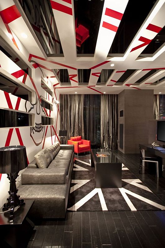 British Style Hotel Inspired Living Room Design