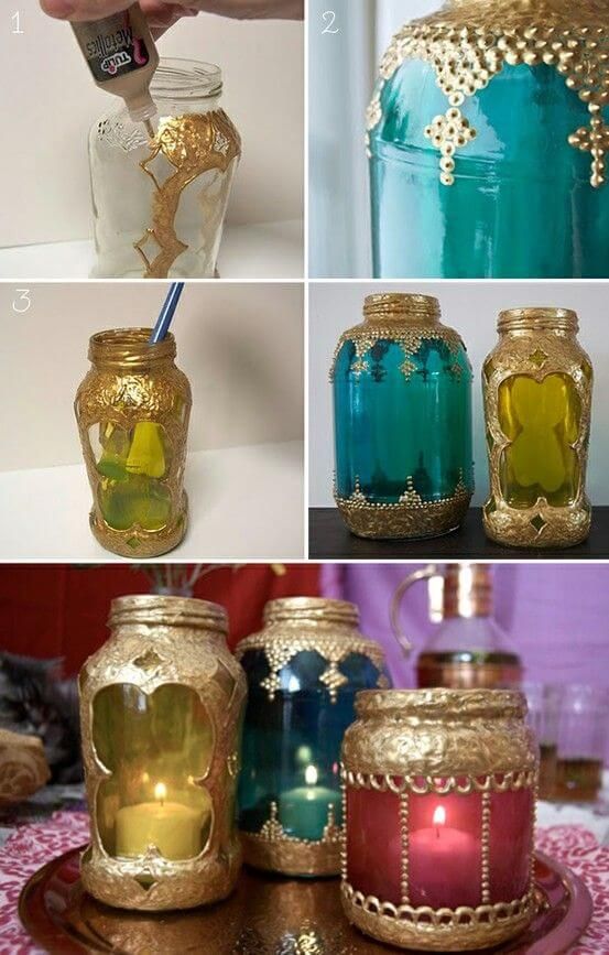 Diy Glass Jars Lanterns