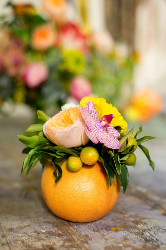 Diy Citrus Flower Arrangement