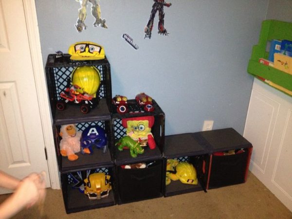 Diy Toy Storage Made With Plastic Crates