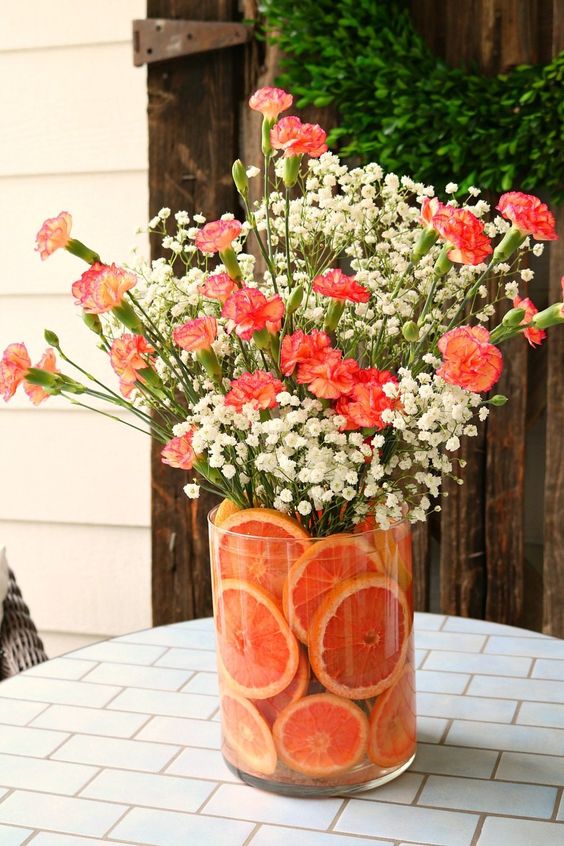 Fruits And Flowers Centerpiece