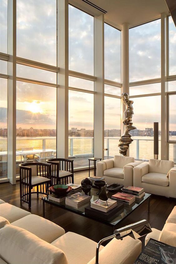 Hotel Inspired Living Room With Panoramic View