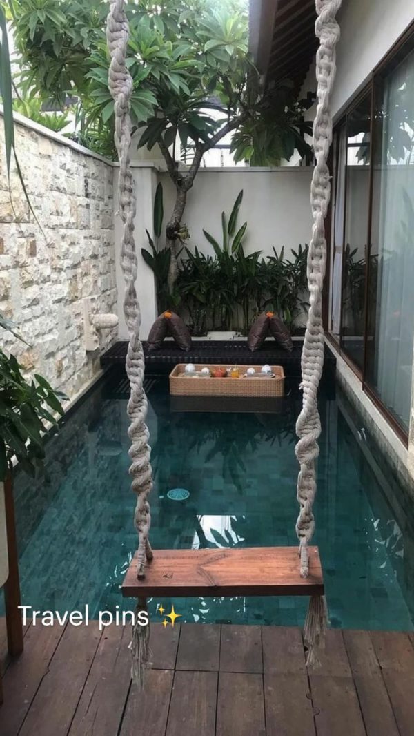 Small Swimming Pool with a swing