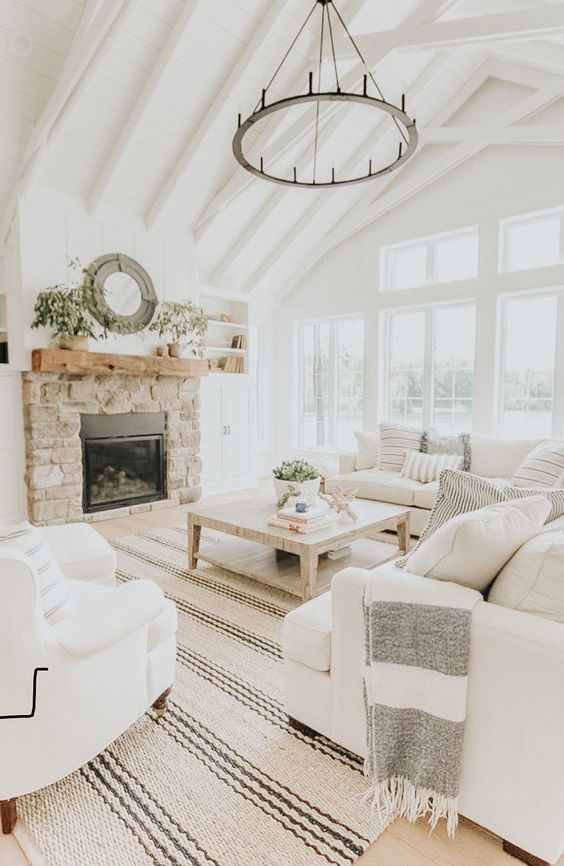 beautiful white living room idea