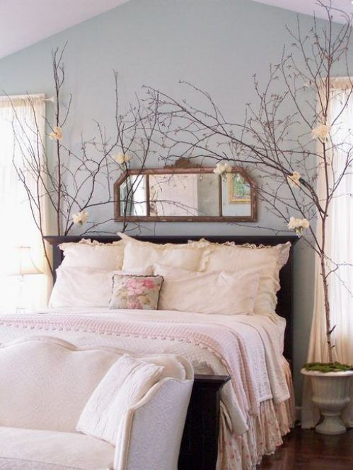 Bedroom Decorated With Branches