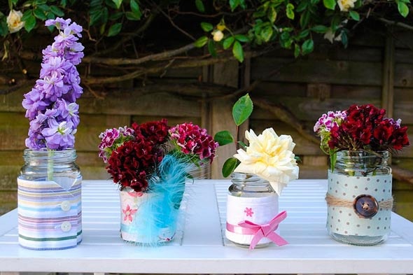 Jar Decoration Ideas With Flowers