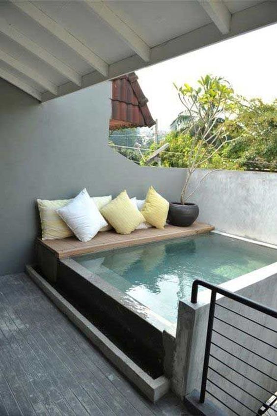plunge pool on a private terrace