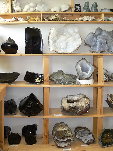 Shelf Beautiful Rock Collection Display