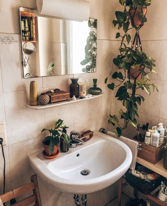 Simple Bathroom With Plants