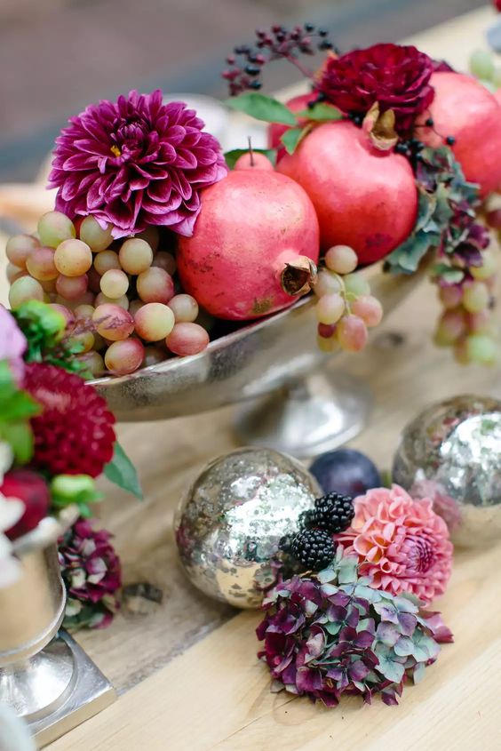Wedding Centerpiece With Fruits