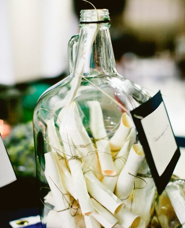 Message In A Bottle Wedding Decor Idea