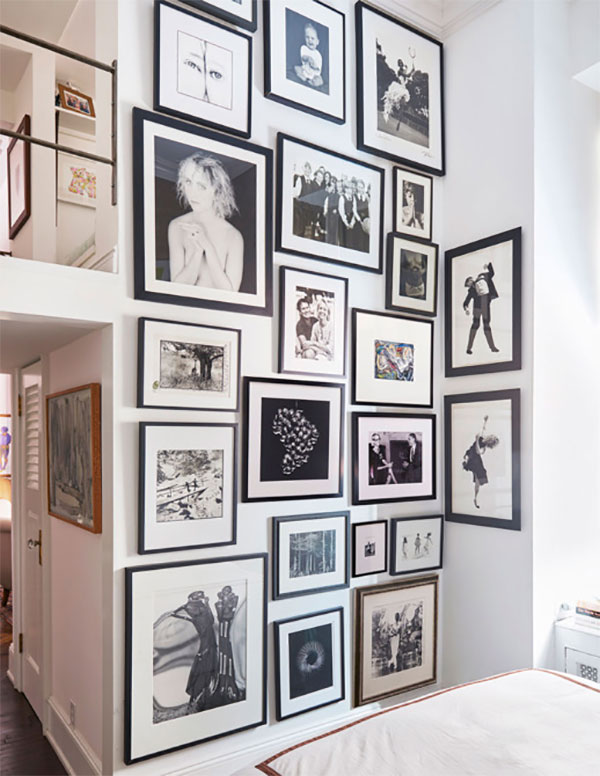 Corner Black And White Gallery Wall